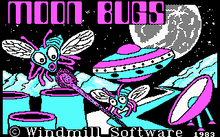 moon bugs windmill software 1983 screenshot title loading screen image