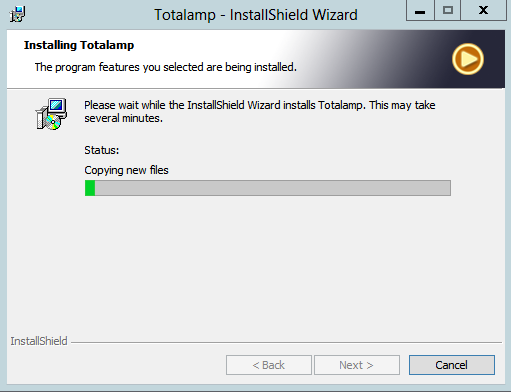 installshield installing totalamp copying files